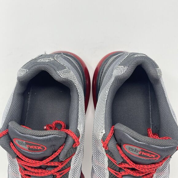 Nike Air Max 95 Dynamic Flywire Shoes Mens 12 Wolf Gray Red Mesh 554715-060 - Picture 10 of 16